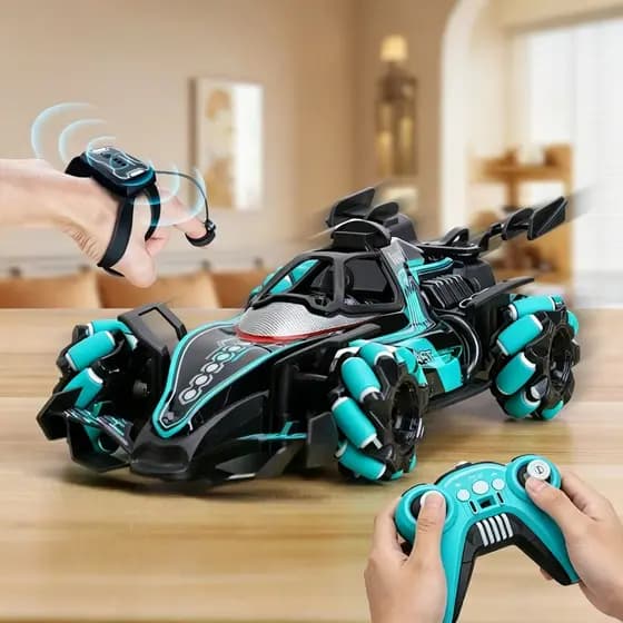 Carrinho Controle Remoto Drift Formula 1 Bateria Recarregável Solta Fumaça Som Brinquedo Infantil