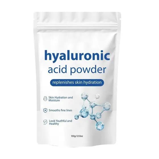 Máscara facial em pó de ácido hialurônico para hidratação, umectação e suavização da pele 100g E68Z HAWN