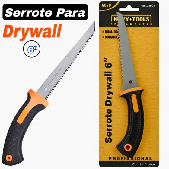 Serrote Manual Profissional Para Drywall Gesso Cabo Plástico 6 Polegadas Lâmina Em Aço 150mm