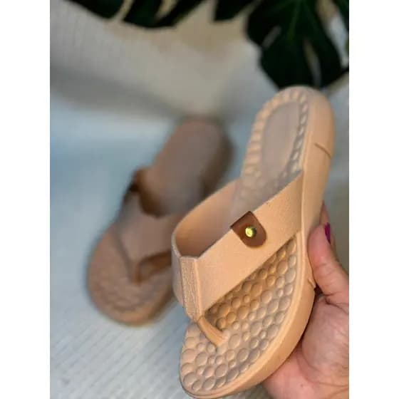 Chinelo Ortopedico Modare Feminino Esporão Massageador Macio Camel
