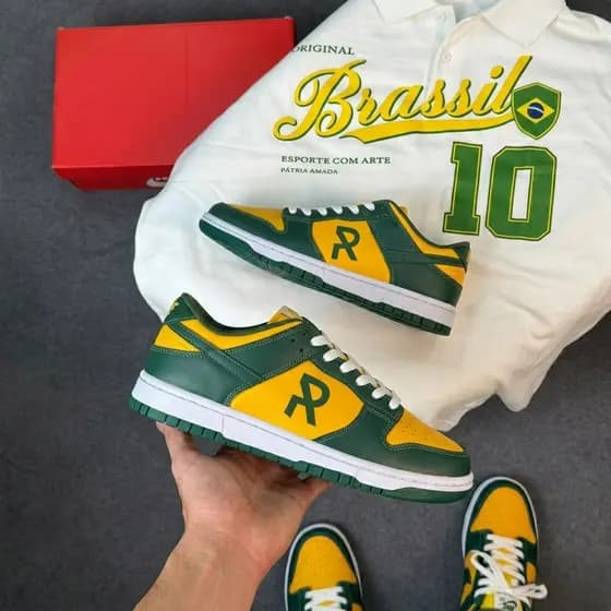 Tênis Masculino Brasil Casual Esportivo Confortável Leve Estiloso Dia a Dia