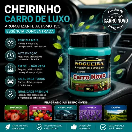 Cheirinho Aromatizador Para Carro Aromatizante Veiculo Essência Cheiro Carro Novo