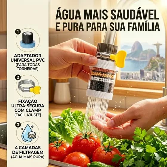 Filtro De Água De 6 Camadas,Soto Interface De Torneira Universal Giratória 360 °,Filtro De Torneira Lavável Removível D