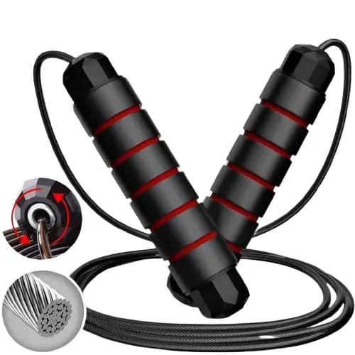 Corda de Pular 3m Listrada Profissional Várias Cores Crossfit Resistente Ajustável Treino PVC Aço