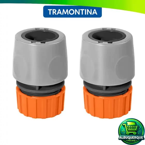 Kit 2 Conector Engate Rápido Em Plástico Para Mangueira 1/2 Tramontina