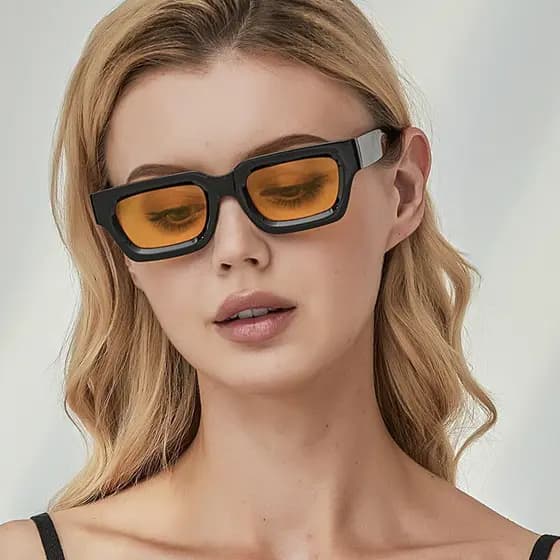 Europeu americano na moda Kentou mesmo estilo pequeno quadrado óculos de sol masculino feminino moda Hip Hop disco Anti-