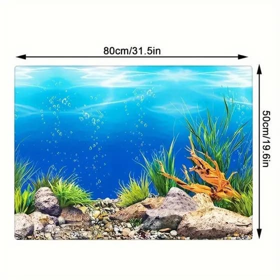 Papel De Fundo Do Tanque De Peixes Dupla Face Aquário Decorativo Pintura Imagem Paisagismo Parede