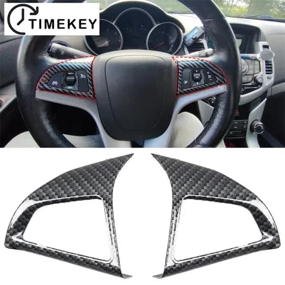TKEY Painel De Direção Do Volante Carro Cobertura Cromado Para Chevrolet Cruze Sedan Hatchback 2009-2015 A9H3