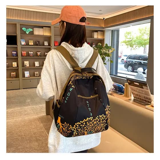 YF Travel Design Sense Schoolbag Estilo Étnico Impresso Senhoras Mochila Impermeável Mochila de Grande Capacidade