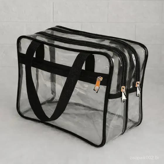 Bolsa De PVC Transparente E Fume Impermeável Viagem/Higiene/Pessoal/Enfermagem/Clube/Praia/Piscina