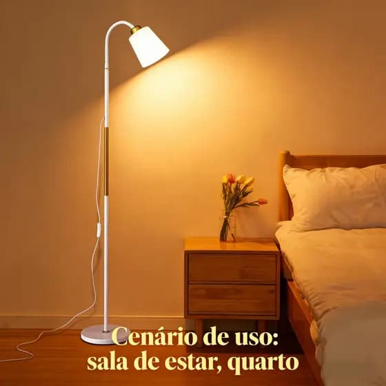 Cabeçote giratório 360°, luminária de chão metálica para leitura em sala e quarto,Plafon,Plafon LED para Teto LED