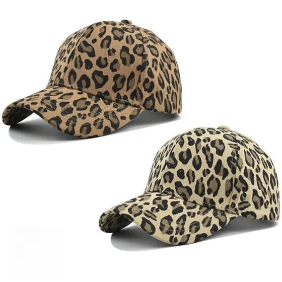 Novo Boné Redondo com Estampa de Leopardo, Boné de Beisebol, Proteção Solar ao Ar Livre, Estilo Versátil Ins, Boné Duckb