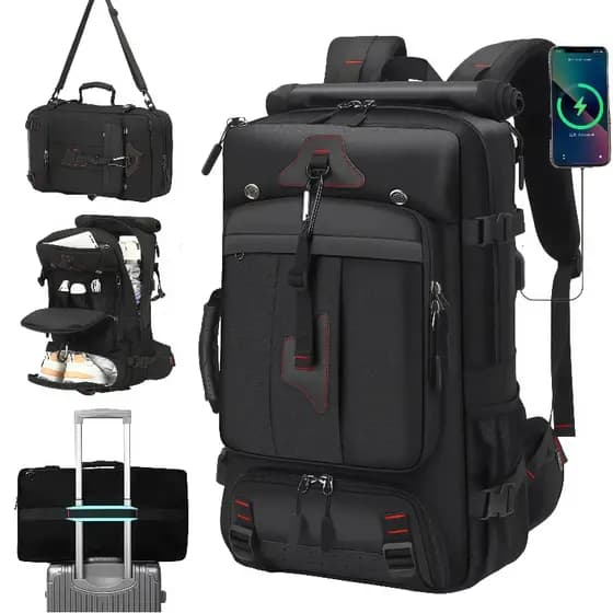 Mochila Masculina De Grande Capacidade , Expansível Para Viagens Ao Ar Livre , Mala De 80 Litros