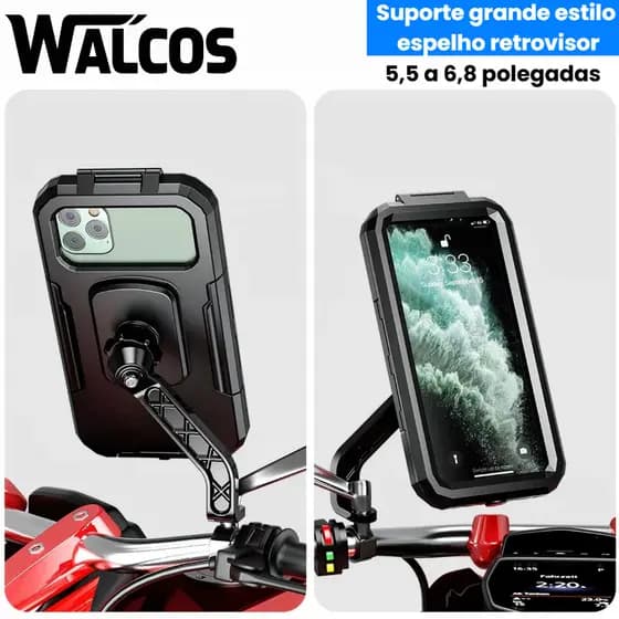 Suporte Para Celular À Prova D'água Guiador De Motocicleta--(todos os celulares)