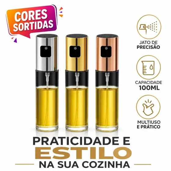 Spray Borrifador de Azeite Vinagre 100ml Cozinha Temperos