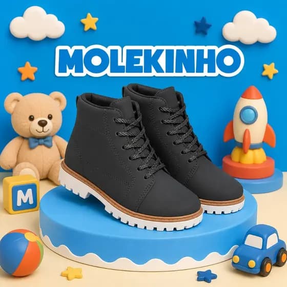 Bota Infantil Masculino Molekinho Preto