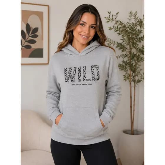 MOLETOM FEMININO CANGURU COM CAPUZ FLANELADO COR CINZA| BLUSA DE FRIO QUENTINHA CASUAL INVERNO CONFORTÁVEL SEA SOUTH