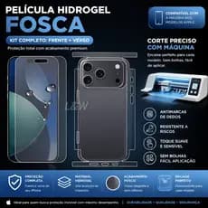 Kit Frente e Traseira Película Hidrogel Universal HD/Matte(Fosca) para series de iPhone 7/8/X/XS/XR/11/12/13/14/15/16/17