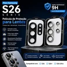 Protetor de Lente de Câmera para Samsung Galaxy S26, S26 Ultra, S26 Plus Vidro Temperado 9H