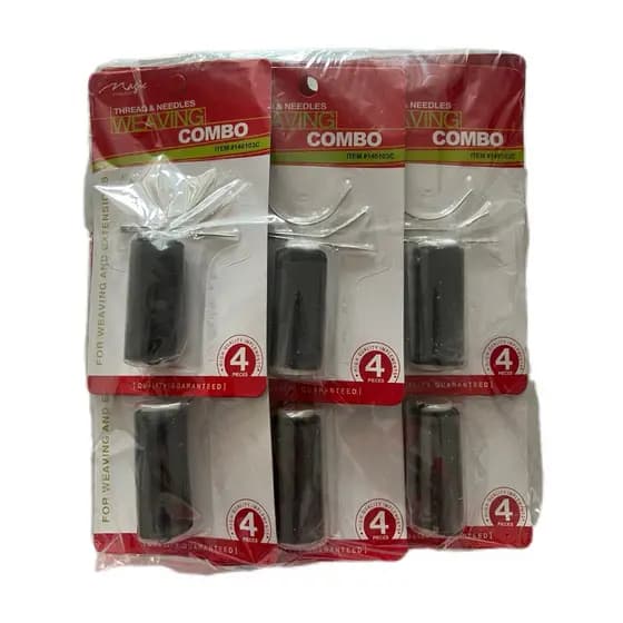 um pacote 12 peça Kit Entrelace Para Mega Hair 3 Agulhas + 1 fio de Linha lastex 10m