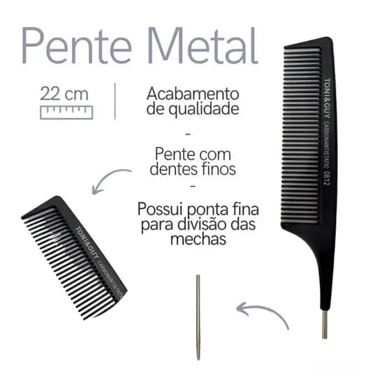 Pente Com Dentes Finos Para Repartição De Mechas - Auxilia Na Colocação