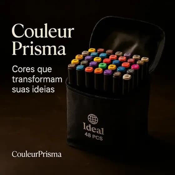Kit de Canetas Hidrográficas 48 Cores Artísticas Não Tóxicas