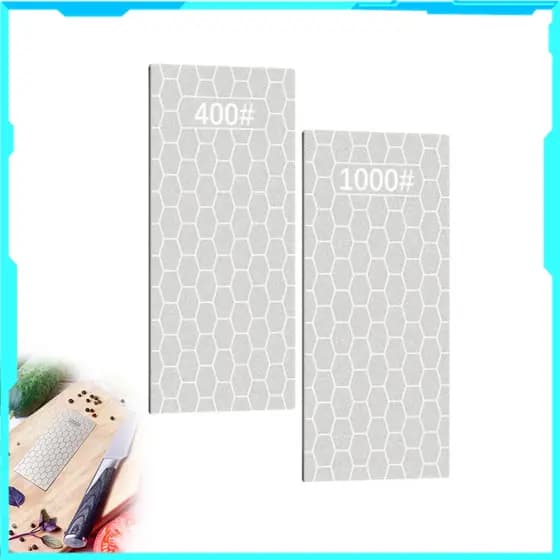 2 Kits de pedra de amolar de diamante, apontador de painel de favo de mel, cascalho 400/1000