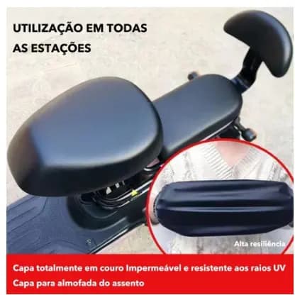 Capa De Assento De Bicicleta Elétrica De Três Peças , Proteção Solar À Prova D'água , Almofada
