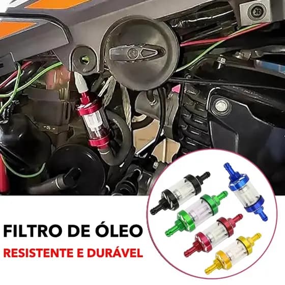 Filtro De Combustível Para Motocicleta De 8 Mm-Copo De Vidro E Liga De Alumínio , Design Patenteado Bicicleta ATV/Dirt