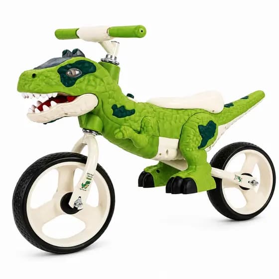 Bike Dino SEM Pedal Luz Música Balance Bicicleta Infantil Aro 12 T-Rex Presente Bebe Criança