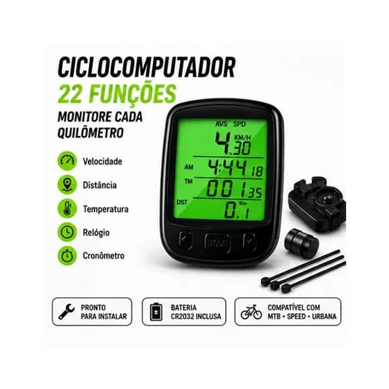 Velocímetro Ciclocomputador Bike Digital Prova D'água