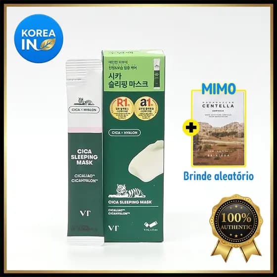 VT Cosmetics Cica Sleeping Mask 4ml x 6ea - Máscara Noturna Espinhas Pele Oleosa Vermelhidão