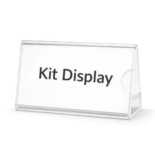 Kit Display Porta Preço de Acrílico Expositor Etiqueta 5x3cm