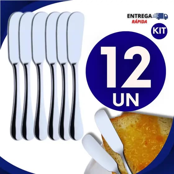 Espátula Em Aço Inox Para Manteiga Geleia Patê Gourmet Café Da Manhã Qualidade