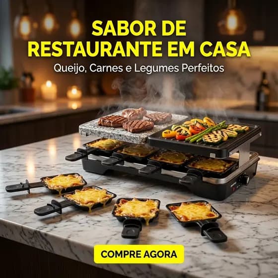 Grill Elétrico RAF Premium com 2 Assadeiras Incrível 1500W Antiaderente Moderno Cheese Grill Mach
