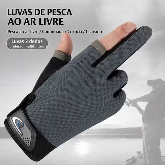 Luvas De Pesca E Ciclismo Masculinas/Femininas – Proteção Solar De Meio Dedo De Seda Gelada Respirável Para Motocicleta