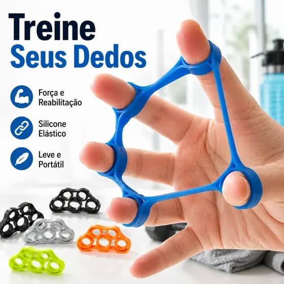 Fortalecedor De Dedos Silicone Exercitador De Mão Fisioterapia Treino Força Grip Antebraço Resistente Alívio Estresse