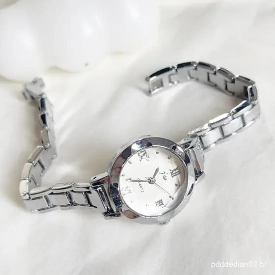 Moda Relógio De Quartzo Premium Retro Feminino Pulseira De Aço Temperamento Casual Para K7n4