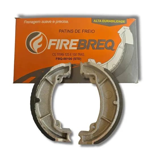 Patim de Freio Traseiro Lona de Freio Traseiro CG Fan Titan 125 Titan 150 Titan 160 - Firebreq