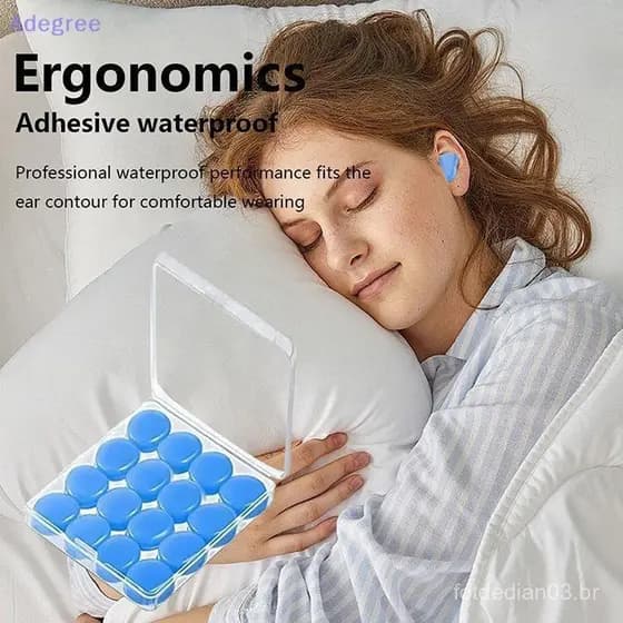 Adegree 16 Pcs Silicone Ear Plug Reutilizável Cera Tampões De Ouvido Natação Moldáveis Redução De Ruído Cancelamento Pro