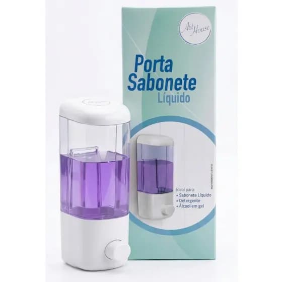 Dispenser de Sabonete Líquido 600ml Parede Porta Sabonete Detergente ou Álcool Gel