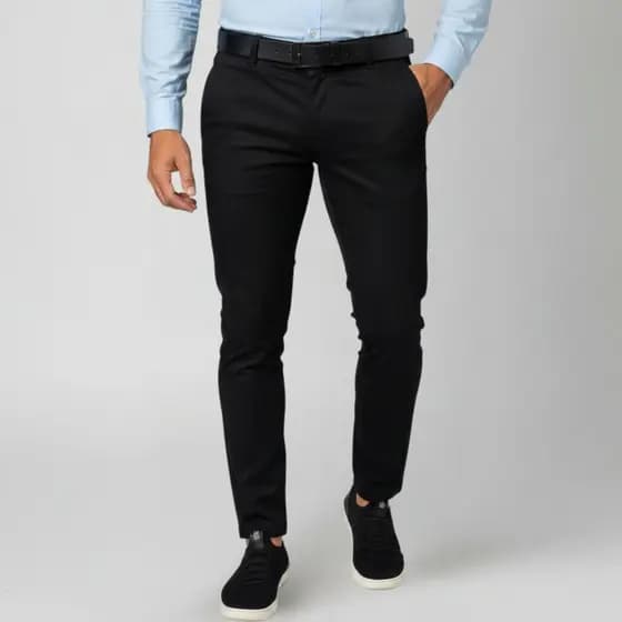 Calça Sarja Slim Masculina Estilo Alfaiataria Esporte Fino com Elastano Premium Social Confortável Casual Elegante
