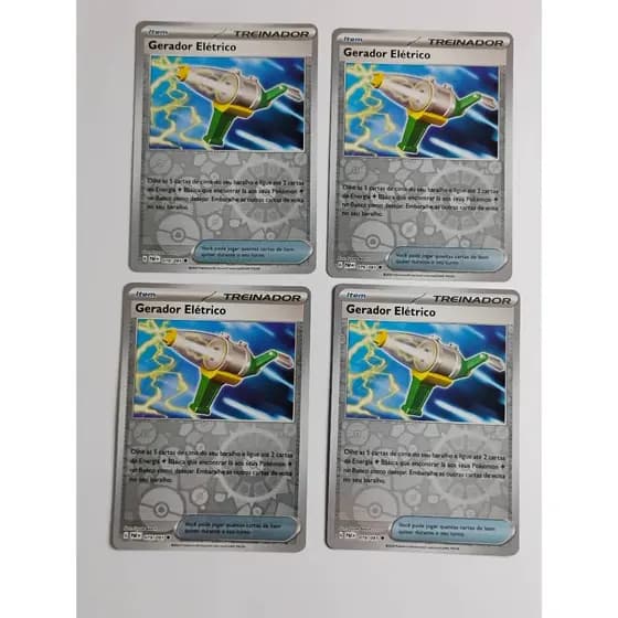 Kit 4 Gerador Elétrico Reverse Foil 079/091 NM Destinos de Paldea (2024) Pokémon Estampas Ilustradas Trading Card Game