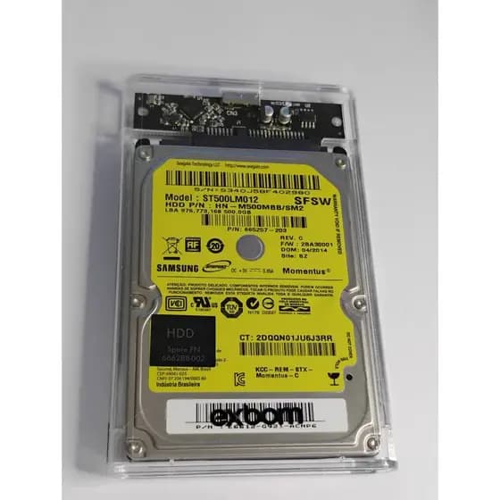 HD HDD Externo Samsung 500GB 2.5 USB 3.0 5400 RPM Sata 3 Notebook com Case Exbom (S340J5BF402980)
