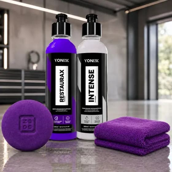 Kit Restaurador Plástico Painel E Para-choque Vonixx + Panos microfibra