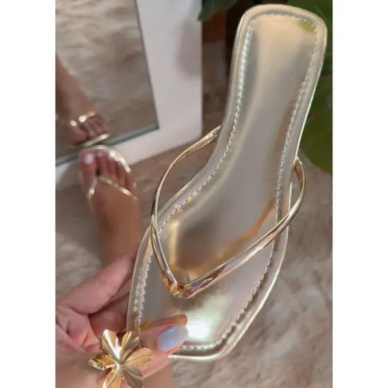 Sandália Rasteirinha Chinelo barato promoção verão Delicado Confortável