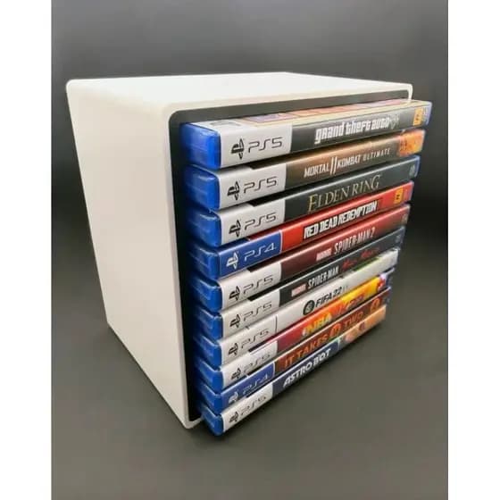 Suporte Organizador para Jogos PS4 e PS5 – Porta Games Vertical