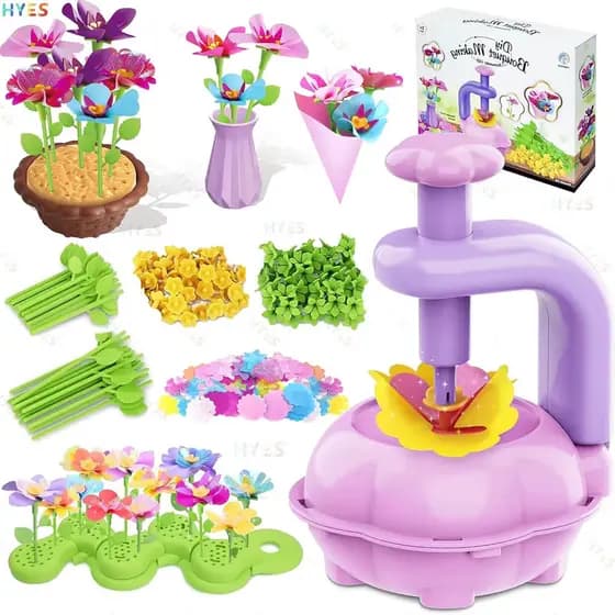 Kit De Arranjo De Flores Diy, Estimula Criatividade E Habilidades Manuais. Crie Arranjos Coloridos E Divertidos.