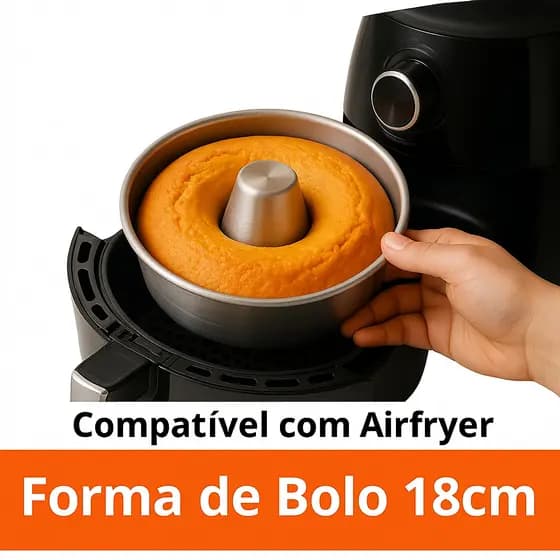 Forma Redonda de Alumínio Nº 18 – Ideal para Bolos, Pudim e Sobremesas