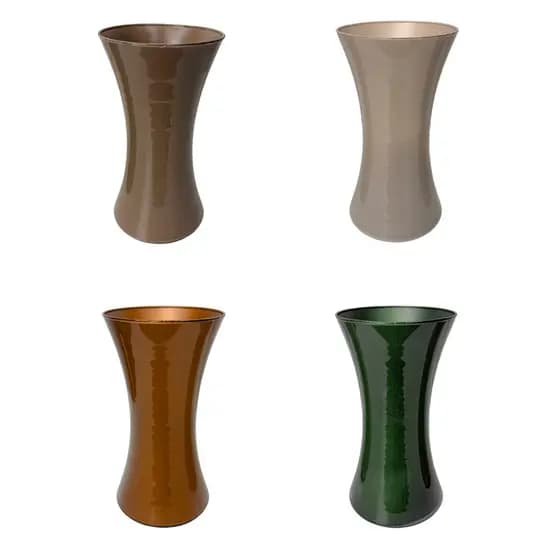 Vaso de Vidro Julieta 22,5cm Moderno Luxo Decorativo Mesa Sala Escritório Elegante Premium